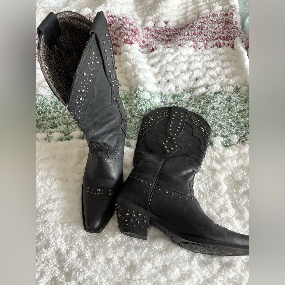Ariat Black Studded Heeled Boots